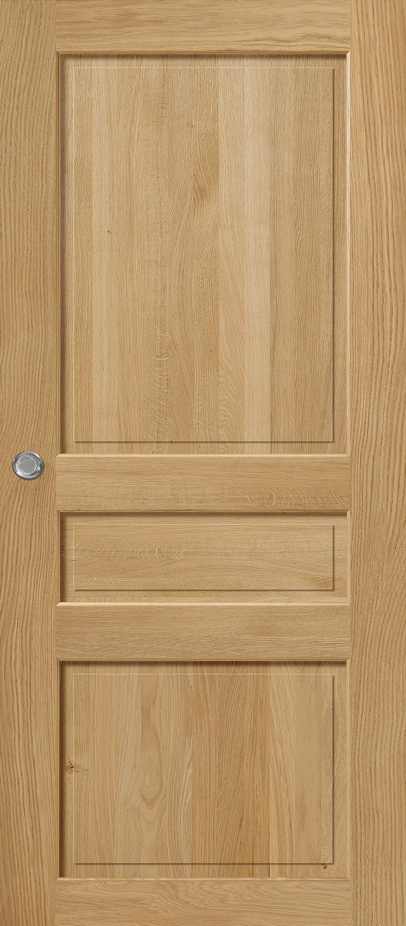 Porte Intérieure Bois Coulissante - Quercy - Chêne sélectionné naturel brossé