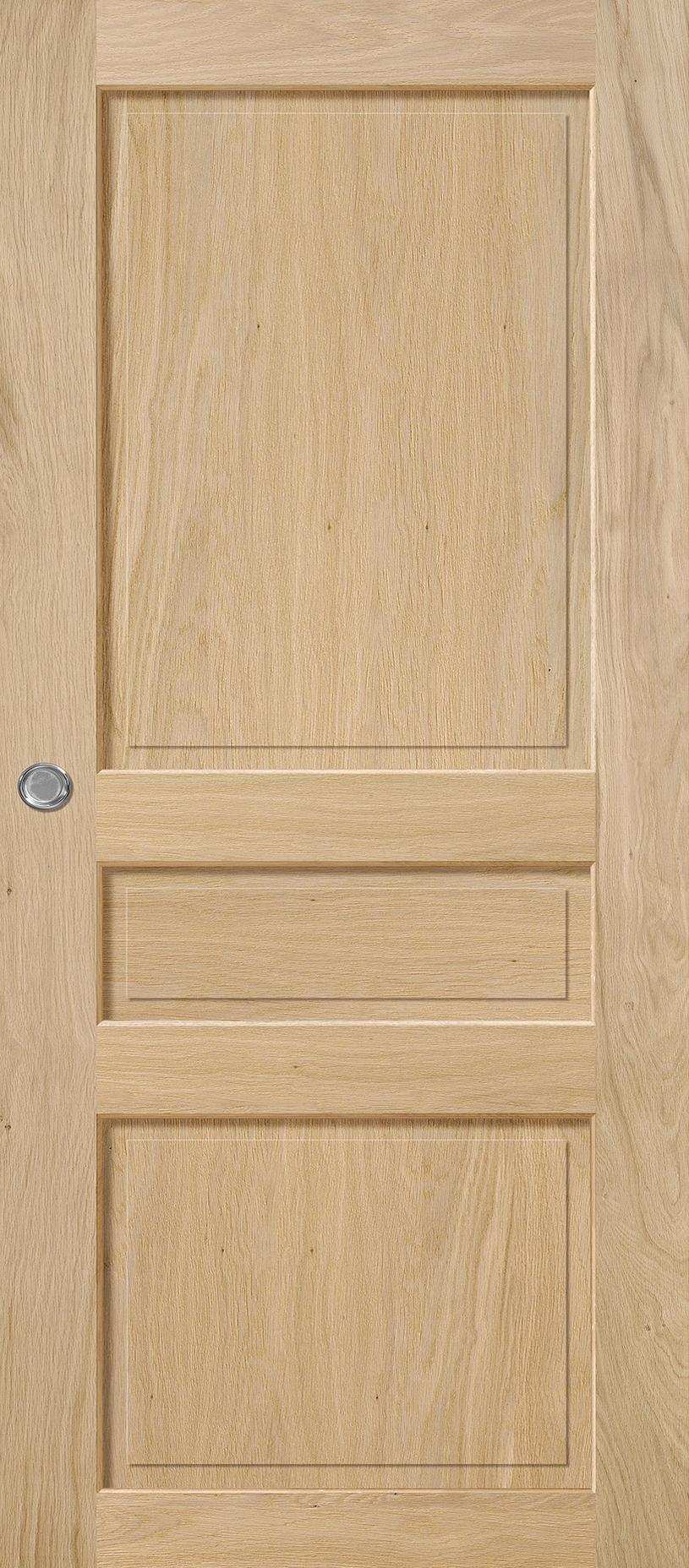 Porte Intérieure Bois Coulissante - Quercy - Chêne sélectionné ultra-mat brossé