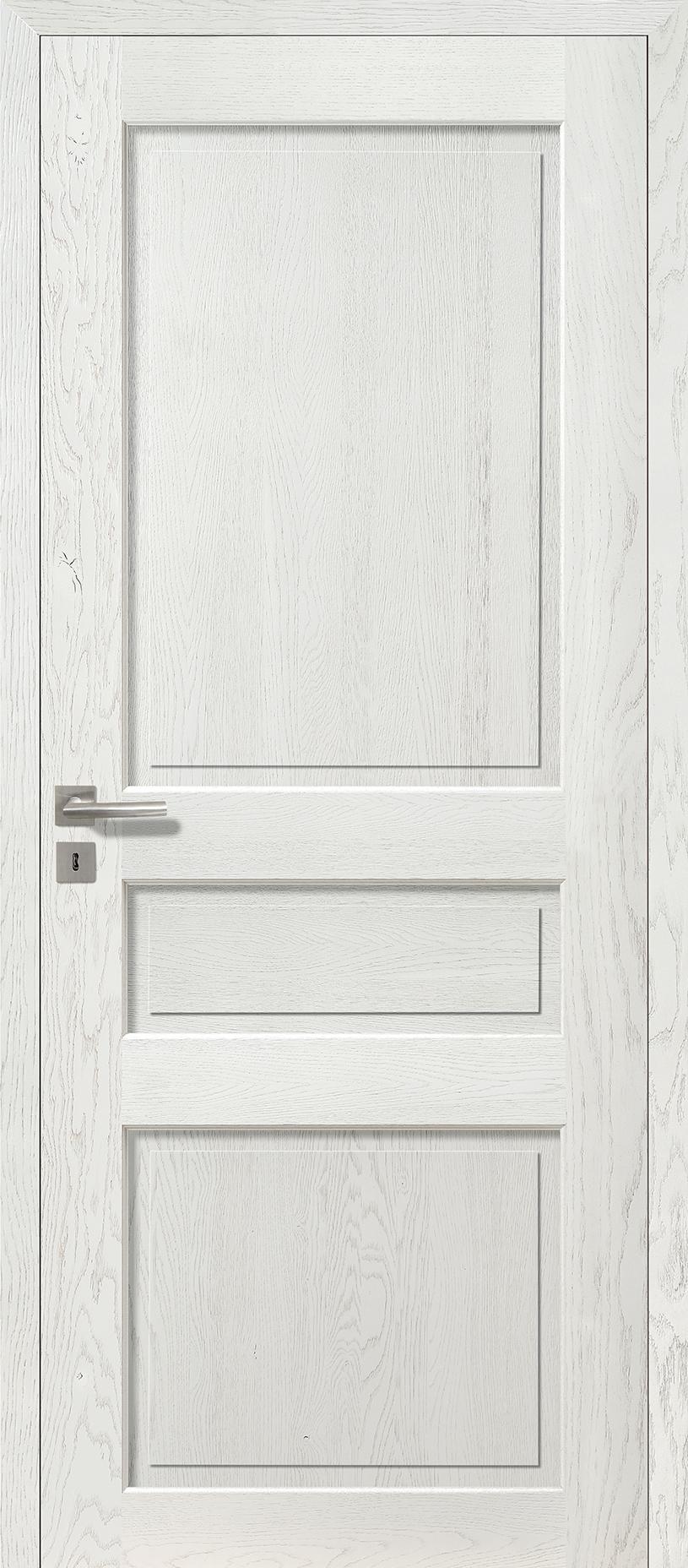 Porte Intérieur Bois - Quercy - Chêne sélectionné blanc satin brossé