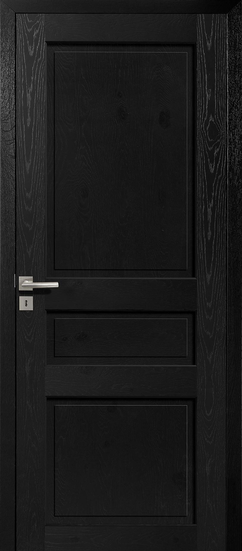 Porte Intérieur Bois - Quercy - Chêne rustique noir foncé RAL 9005