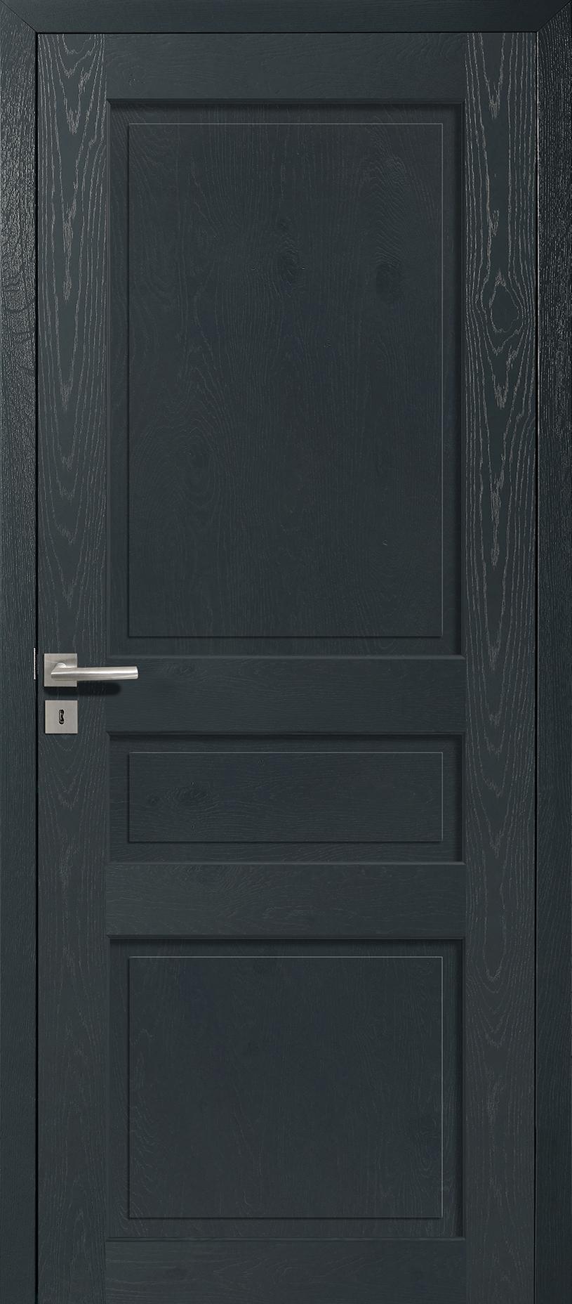 Porte Intérieur Bois - Quercy - Chêne rustique gris granit RAL 7016