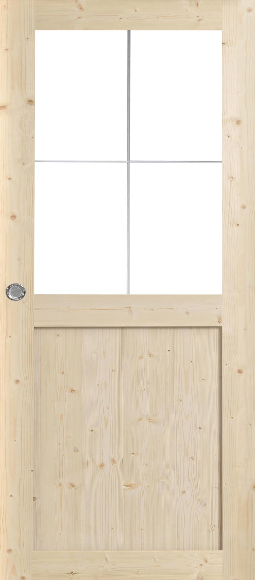 Porte Intérieure Bois Coulissante - Vitrage - Tamise - Épicéa brut Porte Intérieure Bois Coulissante - Vitrage - Tamise - Épicéa brut