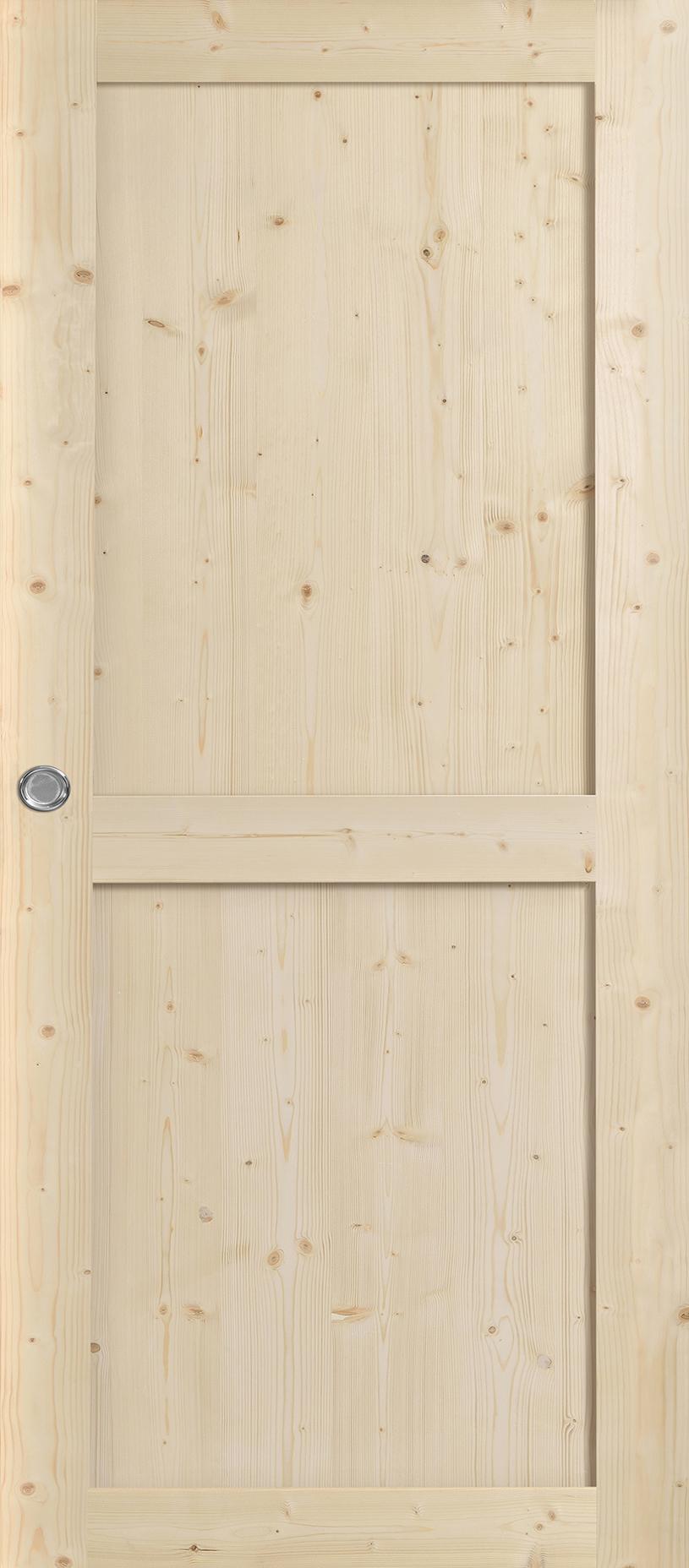 Porte Intérieure Bois Coulissante - Danube - Épicéa brut Porte Intérieure Bois Coulissante - Danube - Épicéa brut