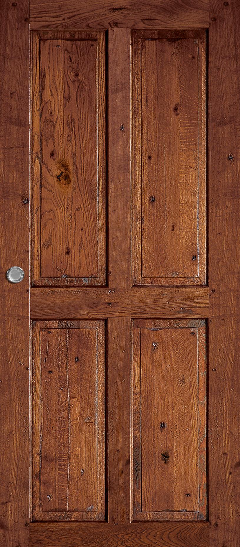 Porte Intérieure Bois Coulissante - Aubrac - Chêne rustique antiquaire patiné
