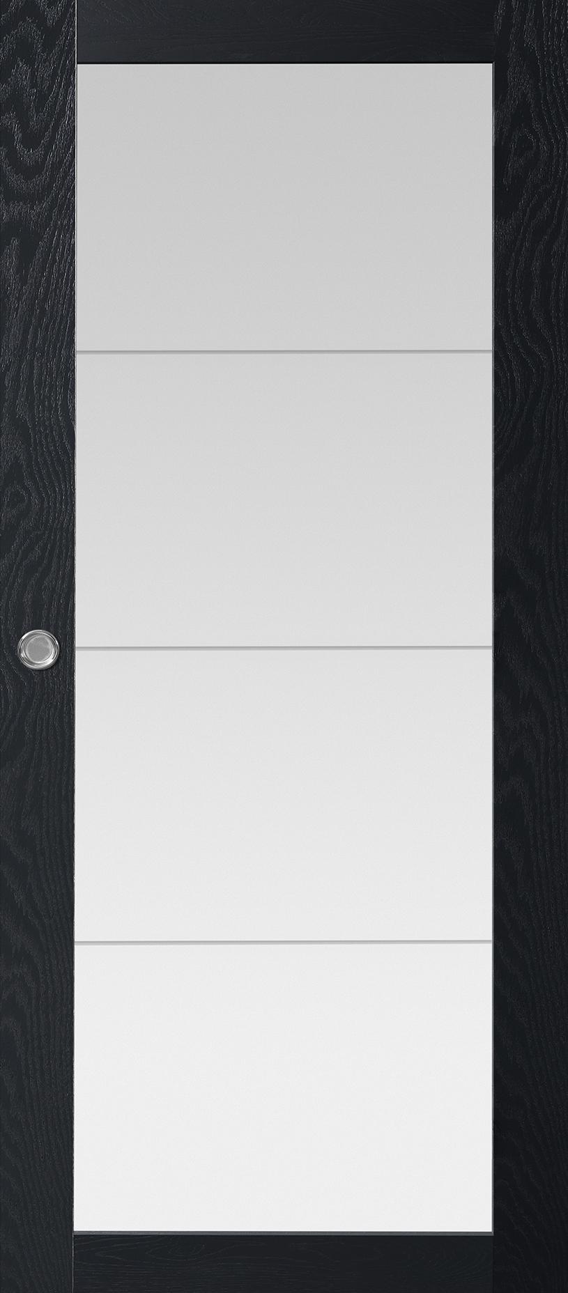 Porte Rozière Bora modulo chêne dosse brossé - Anthracite couleur unie