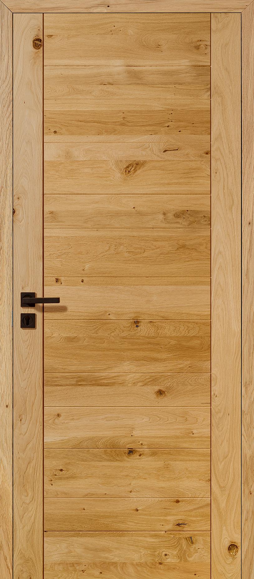 Porte Intérieur Bois - Aravis chêne rustique - Clair brosse