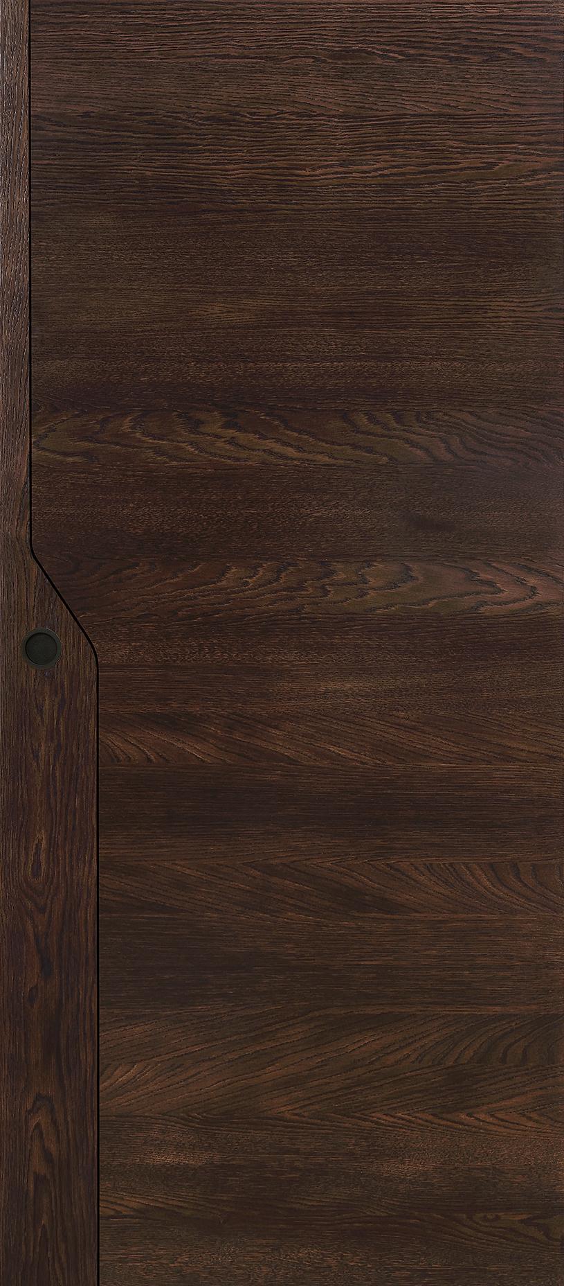 Porte coulissante Roziere HEGOA Design - Chêne brun mat brossé