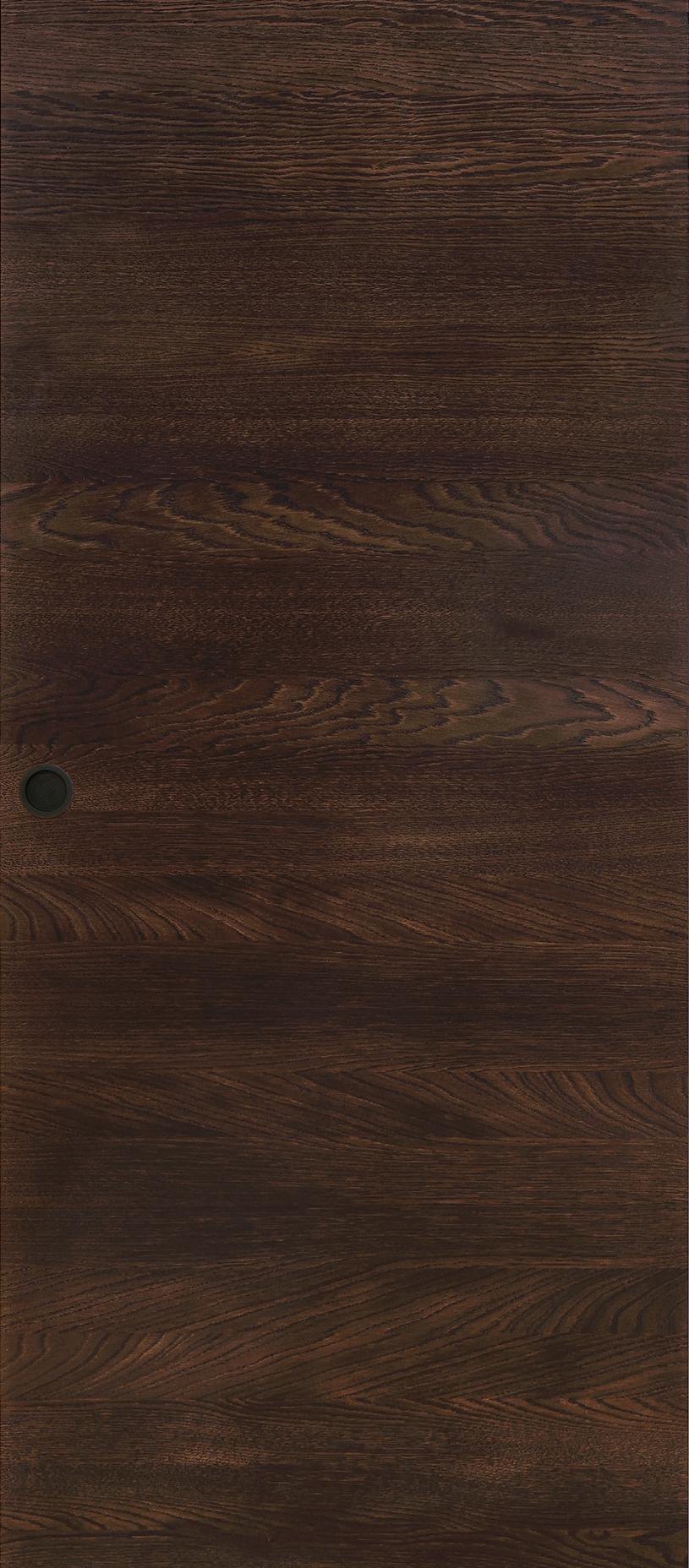 Porte Intérieur Bois coulissante  - Epure Chêne sélectionné - Brun Mat Brossé