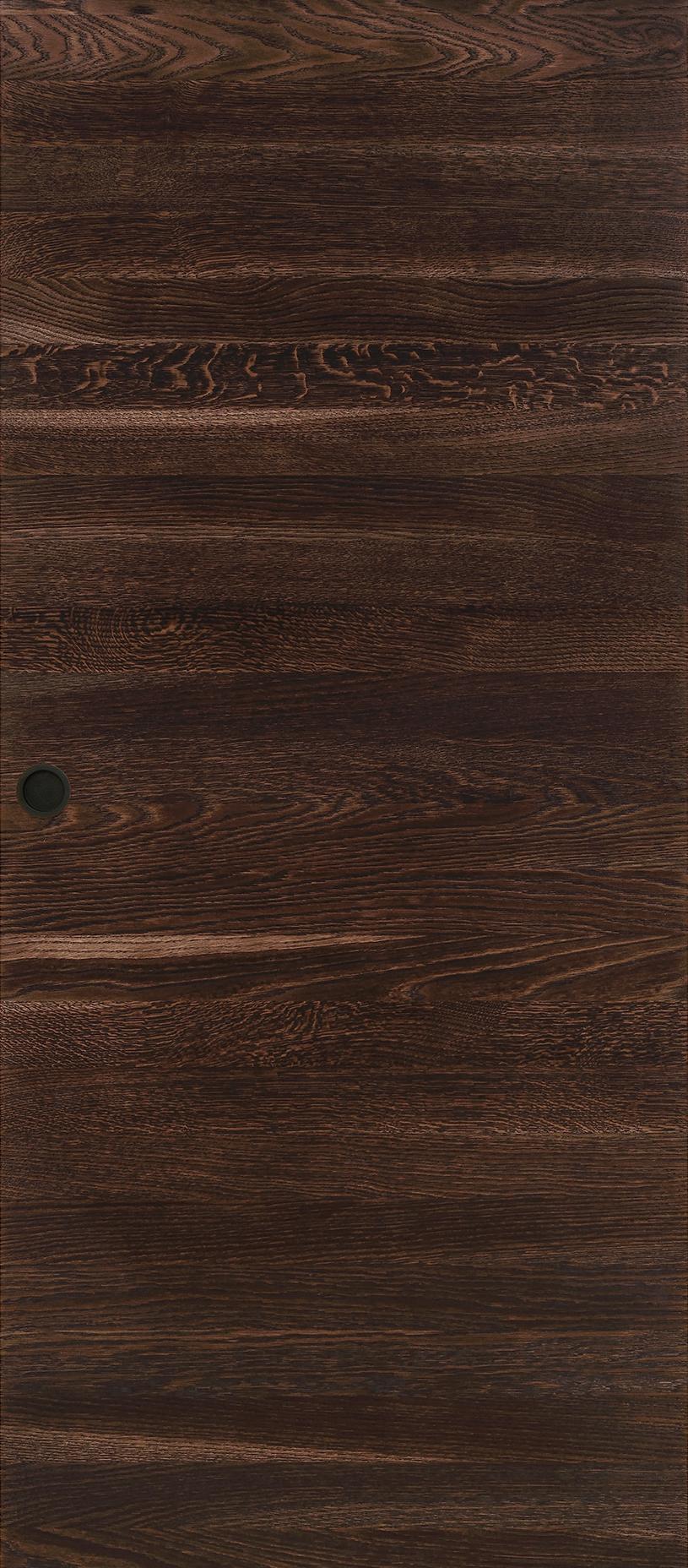 Porte Intérieur Bois - Épure Chêne dosse - Chêne brun mat brossé