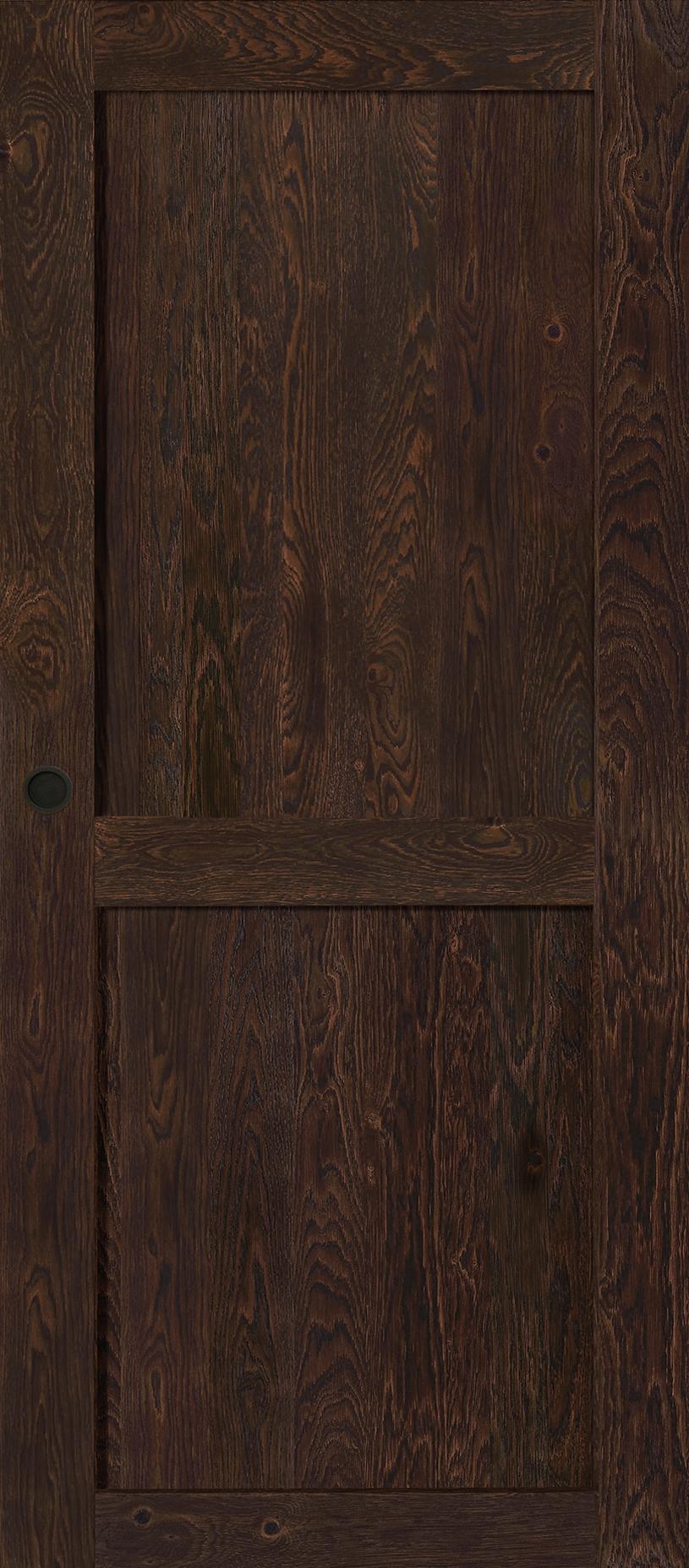 Porte coulissante Rozière coulissante - Fabrica - chêne rustique brun mat