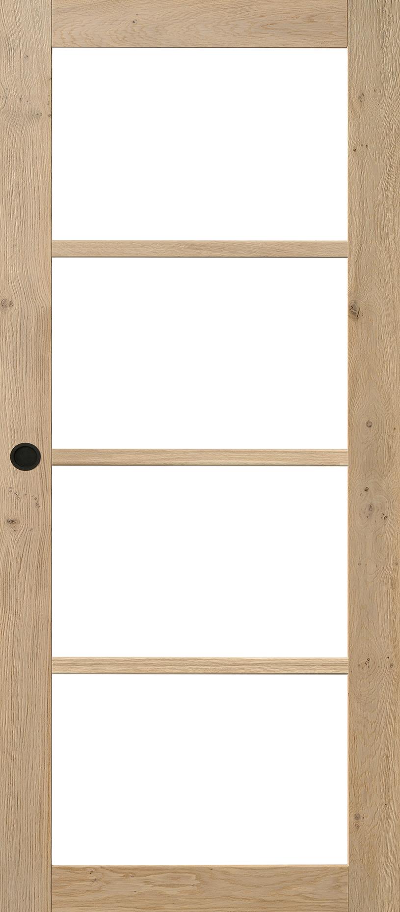 Porte Intérieure Bois Vitrée - Comète - Coulissante - Chêne rustique - Ultra mat