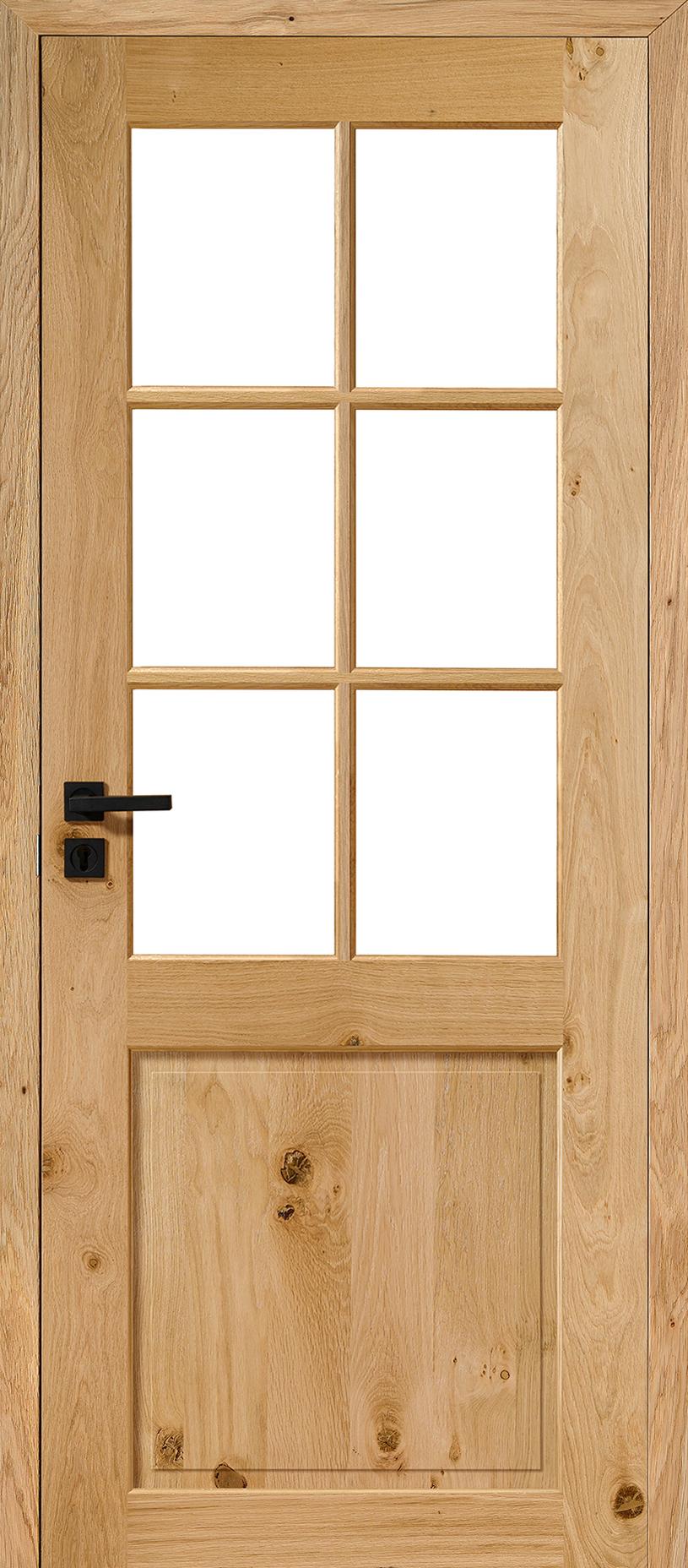 Porte Intérieure Bois Vitrée - Alsace - Chêne rustique naturel brossé