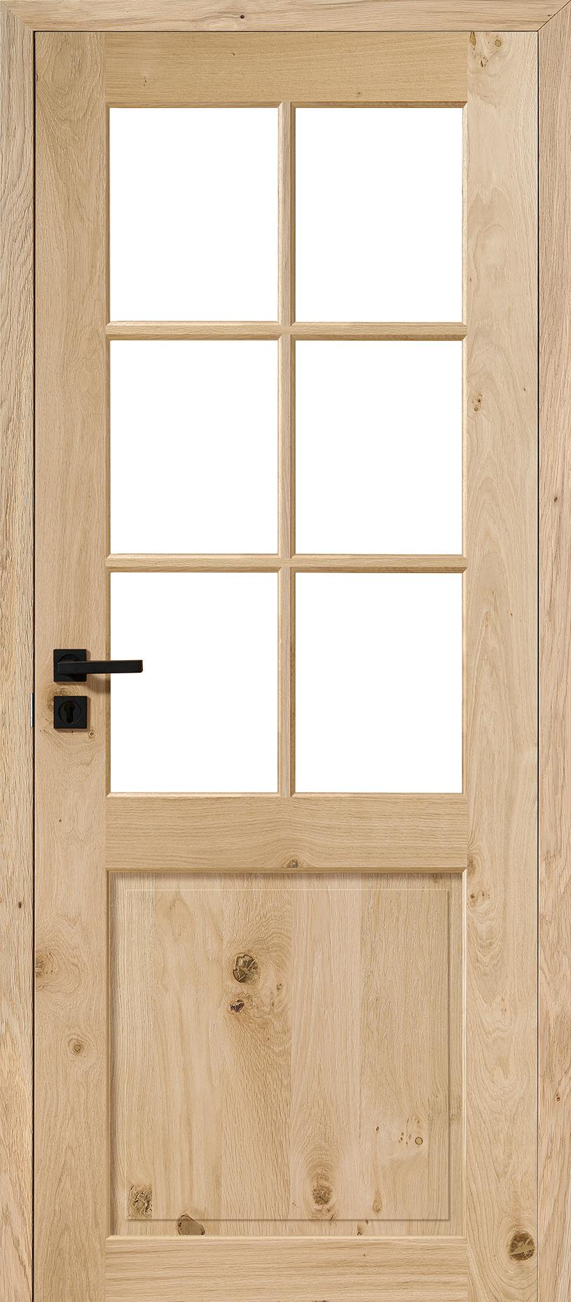 Porte Intérieure Bois Vitrée - Alsace - Chêne rustique ultra mat brossé