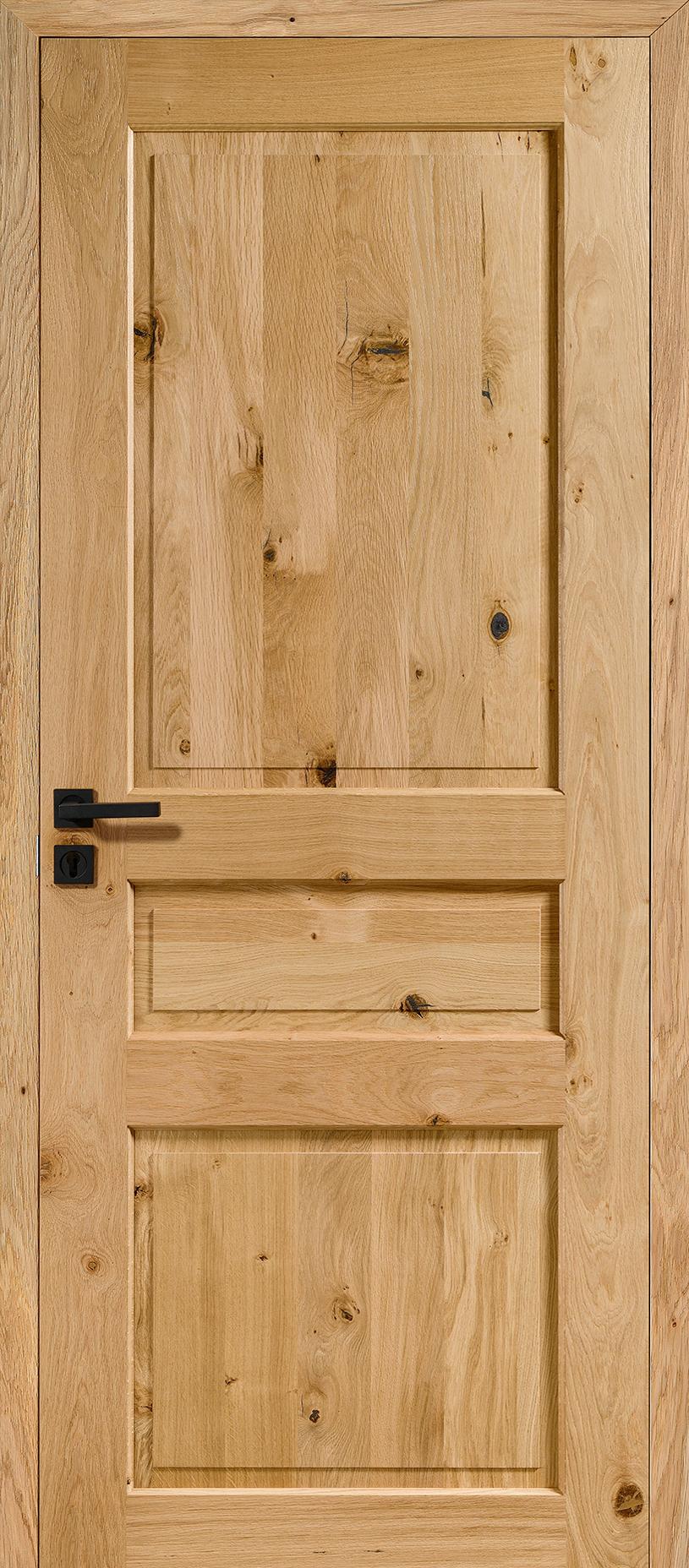 Porte Intérieur Bois - Quercy - Chêne rustique Naturel brossé